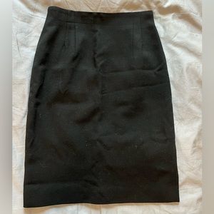 Vintage Jones New York High Waisted Black Wool Pencil Skirt sz 6